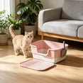 thumbnail image 5 of Eolstice Semi Enclosed High Sided Litter Box, Splash Proof Design, Ample Space for Large Cats, for Felines under 20 lbs, Covered Easy Clean Toilet, 5 of 6