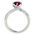 thumbnail image 3 of Aonejewelry 1.15 Ct. Ttw Halo Created Ruby and Diamond Bridal Set In 14k White Gold, 3 of 4