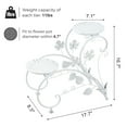 thumbnail image 3 of Wisfor Plant Stand Heart Shaped Set of 2 Metal Flower Potted Holder for Outdoor Indoor Patio, White, 3 of 11