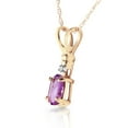thumbnail image 2 of Galaxy Gold 14k Yellow Gold 18" Necklace with Genuine Diamond and Oval-shaped Natural Purple Amethyst, 2 of 3