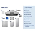 thumbnail image 5 of Hauslane Range Hood Wall Mount 30" Ducted or Ductless Kitchen Vent Hood 860CFM Stainless Steel Stove Hood - 6 Speed, Auto Shut-off, Touch Control, LED Lamps, Baffle Filters, WM538 Matte White, 5 of 5
