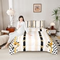 thumbnail image 4 of Castle Fairy Teens Cute Floral Bow Knot Full Size Comforter Sets,Stripes Bedding Sets, 4 of 8