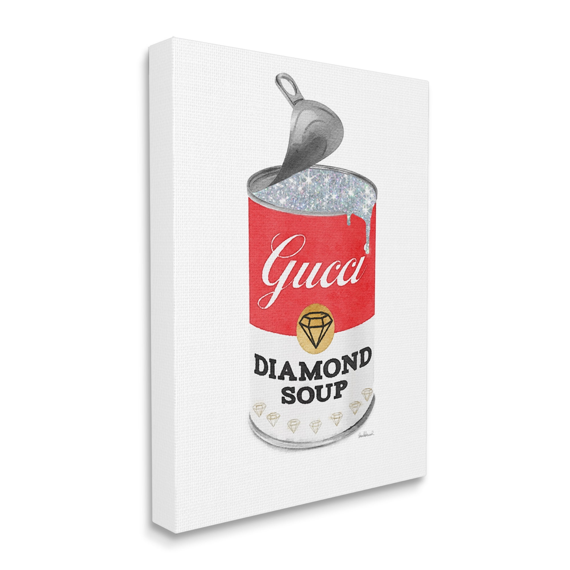 Stupell Industries Glam Pop Red Soup Can Open Lid Fashion, 30 x 40, Design by Amanda Greenwood