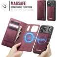 thumbnail image 2 of Case for iPhone 17 Pro, PU Leather Wallet Flip Case with Card Holder RFID Blocking, Magnetic Detachable Shockproof Phone Cover Wireless Charging Compatible for iPhone 17 Pro (6.3 inch), 2 of 9