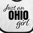 thumbnail image 4 of Inktastic Just an Ohio Girl Born in Ohio Girls Baby Bib, 4 of 4