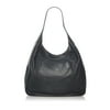 Pre-Owned Prada Shoulder Bag Calf Leather Black