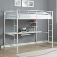 thumbnail image 4 of Lit Mezzanine en Métal avec Poste de Travail - Blanc, 4 of 4