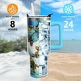 thumbnail image 3 of 40 Oz Sea Turtle Tumbler with Handle and Lid Straw, Blue Marble Stainless Steel Travel Cups, Turtle Lover Gifts for Women Men (1PC), 3 of 6