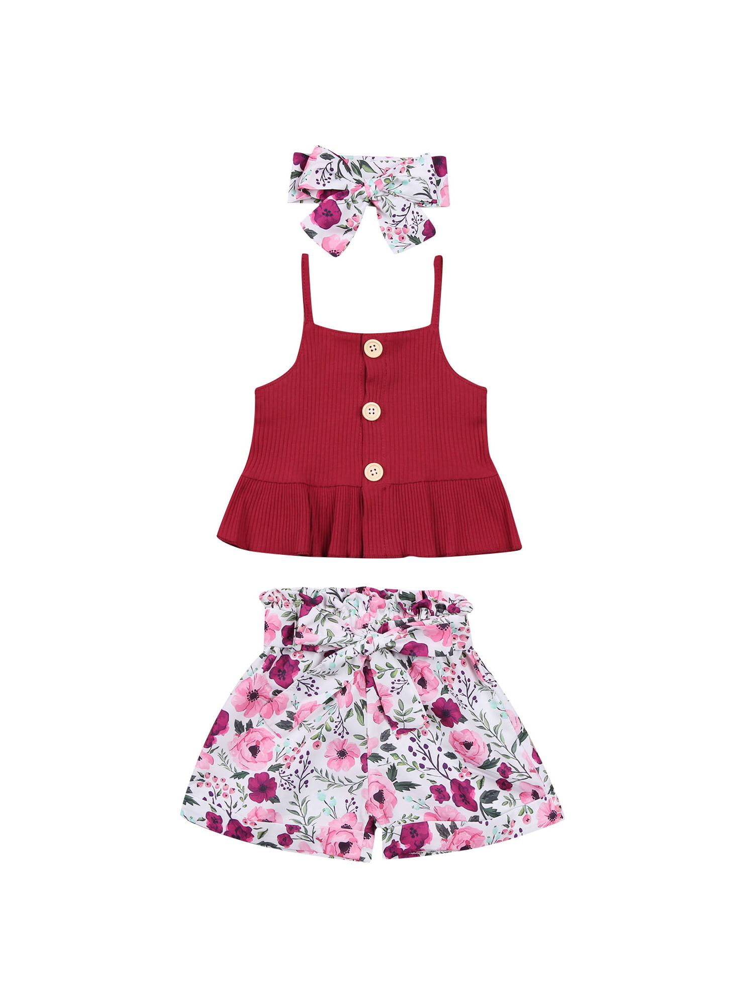 Details about   NEW Boutique Girls Pink Ruffle Tunic Dress Floral Leggings Headband Outfit Set 