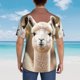 thumbnail image 4 of Fotbe Cute Alpaca in Daze Camisa Hawaiana para Hombre Unisex – Camisa Casual de Verano con Botones de Manga Corta de Algodón y Lino,X-Large, 4 of 7