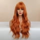 thumbnail image 2 of Peluca de estilo ondulado para mujer, cabello largo y rizado de color naranja, peluca con fibra química para la cabeza, 2 of 4