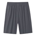 thumbnail image 6 of Ceisia Men's Up to 8XL Plus Size Athletic Casual Shorts Knee-Length Solid Color Elastic Waist Shorts with Zipper Pockets Gifts, 6 of 8