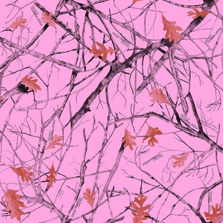 Springs Creative True Timber Camo 100% Polyester Poplin Fabric by the Yard, Snowfall Pink