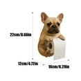 thumbnail image 2 of CARRFA 2025 Creative 3D Printed Dog Paper Holder, Tissue Roll Dispenser, Funny Toilet Paper Roll Holder, Decorative Wall Mounted Toilet Paper Holder for Home Kitchen Bathroom (Bulldog), 2 of 10