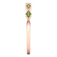 thumbnail image 4 of 0.1 ct Brilliant Round Cut Natural Peridot 18K Rose Gold Stackable Band SZ 8.25, 4 of 6