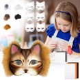 thumbnail image 4 of DIY Cat Face Mask Craft Kit, Includes Blank Cat Masks, Faux Fabric and Plastic Mesh, Perfect for Holiday Decorations and Costume Parties, Easy to Customize with Paints and Embellishments, I, 1set, 4 of 9