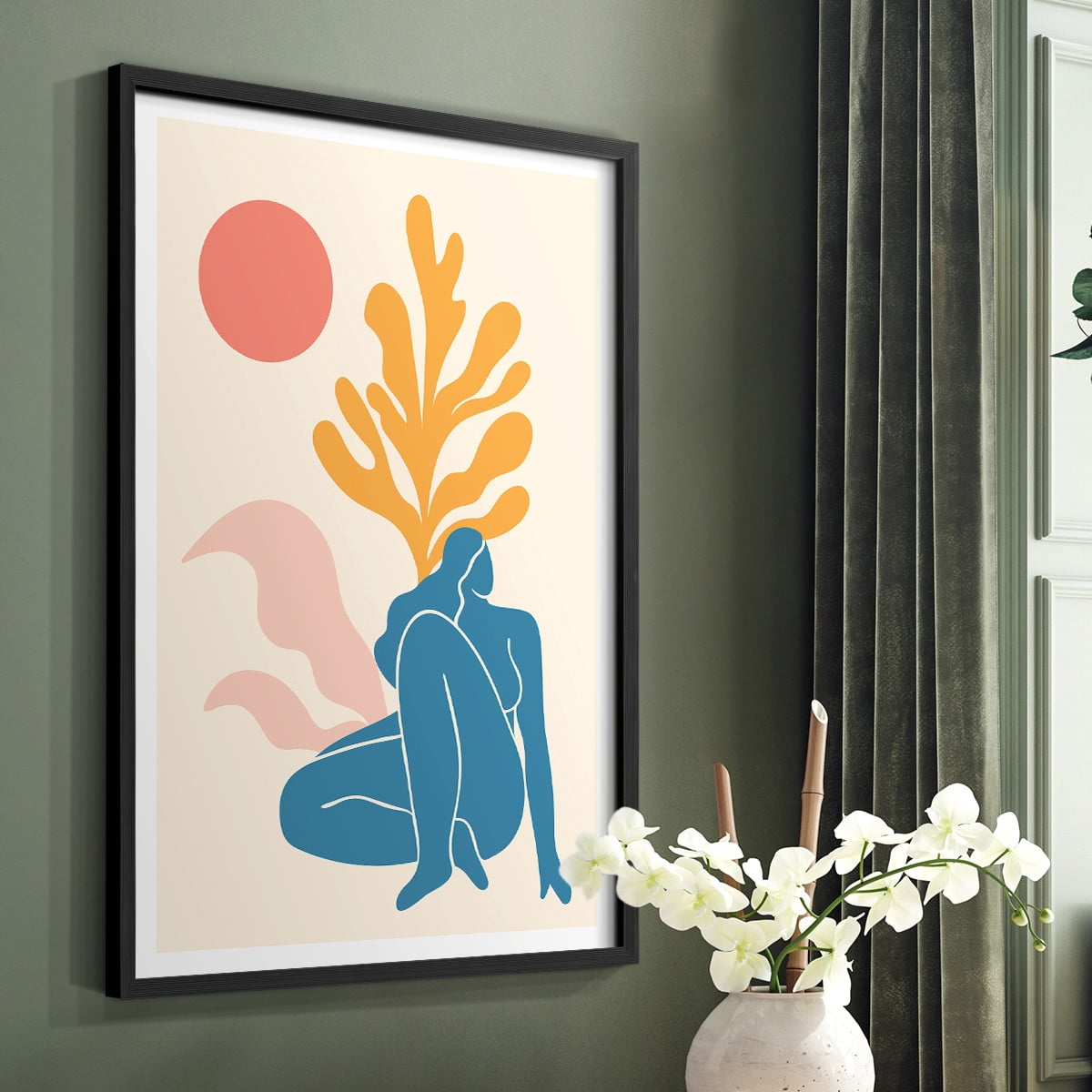 Matisse CCCXXI in Black Solid Wood 8 x 10 Framed Print