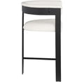 thumbnail image 6 of Meridian Furniture Romeo Cream Vegan Leather Counter Stool (Set of 2), 6 of 8