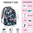 thumbnail image 6 of Hawaii Tropical Wind Palm Leaves Print Backpack: Durable Lightweight Laptop Daypack for Students, Large Capacity Bookbag with Padded Sleeve, Perfect Gift for Campus Commute, 6 of 6