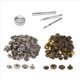 thumbnail image 1 of Juego de herramientas metálicas para bolsos de cuero, 25 piezas plateadas + 25 piezas bronce, 10 mm, botones, 1 of 5