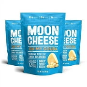 Moon Cheese Oh My Gouda Cheese Bites, 2 Ounce, 3-Pack, Crunchy, Packed With Protein & Calcium, Keto, Gluten Free