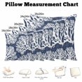 thumbnail image 5 of Throw Pillow Covers, Navy Blue Coral Coastal Decorative Throw Pillow Covers 18x18 Inch, Summer Nautical Ocean Beach Square Linen Pillow Cases for Couch/Living Room/Sofa, 5 of 9