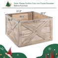 thumbnail image 2 of Gymax 30.5 x 22.5 inches Solid Wooden Christmas Tree Box w/ Hook & Loop Fasteners Brown, 2 of 10