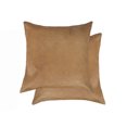 thumbnail image 1 of Natural Torino Geneva Neutral Cowhide Pillow | 2-Pack | 18"x18", 1 of 2
