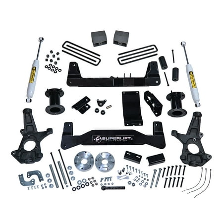 SuperLift 6.5 inch Lift Kit - 2014-2017 Chevy Silverado and GMC Sierra 1500 4WD with Aluminum or Stamped Steel Control Arms - with Superide Rear