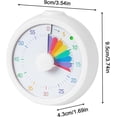 thumbnail image 3 of Visual Timer for Kids – 60-Minute Silent Countdown Desk Timer with Rainbow Pattern for Classroom, Office, Kitchen & Time Management (RL White 1 PC), 3 of 7