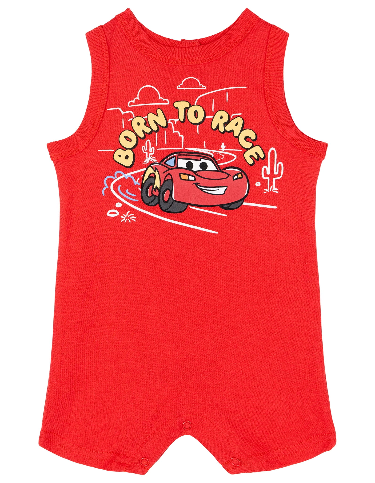 Disney Cars Baby Boys' One Piece Romper Set Cars Red Blue