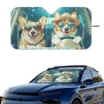 thumbnail image 2 of Xixirimido Car Windshield Sun Shade Foldable Sunshade Front Window Cover Sun Visor for Trucks SUVs Sedan Universal Car Interior Accessories, Cute Corgis, 2 of 8
