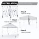 thumbnail image 4 of Carpa con toldo Nazhura, 3 x 3 m, plegable, con bolsa de arena, color blanco, 4 of 7
