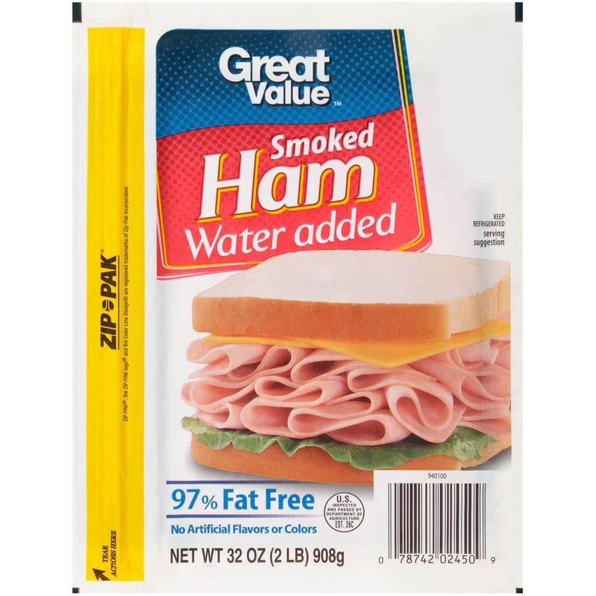 Great Value Cooked Ham, 32 oz