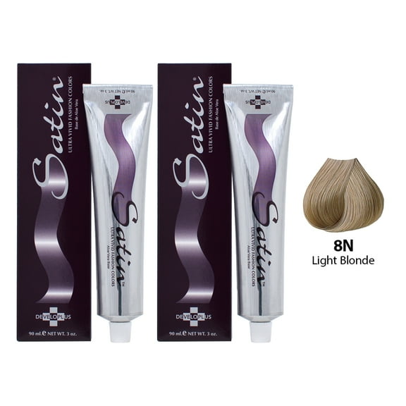 Satin Haircolor 8N Light Blonde (Pack of 2)