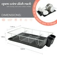 thumbnail image 3 of Kitchen Details 3 Piece Chrome Dishrack with Tray 19 " L x 3.9 H in Black, 3 of 12