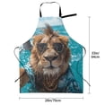 thumbnail image 5 of Bingfone Hawaiian Swimming Lion Apron Gifts For Men, Women Professional Grade Chef Apron for Kitchen,BBQ & Grill, 5 of 8