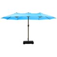 thumbnail image 1 of Aoodor Parasol de Marché Extérieur Double Face de 15 Pi pour Patio avec Base et Support, 1 of 9