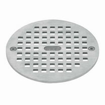 Oatey 5 1/4 in Dia, Brass, Nickel, Grate: Round, Grate 80050