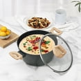 thumbnail image 4 of 17 Pcs Granite Kitchen Nonstick Cookware Set, Frying Pan, Steamer, Spatula, Spoon, Black, 4 of 6