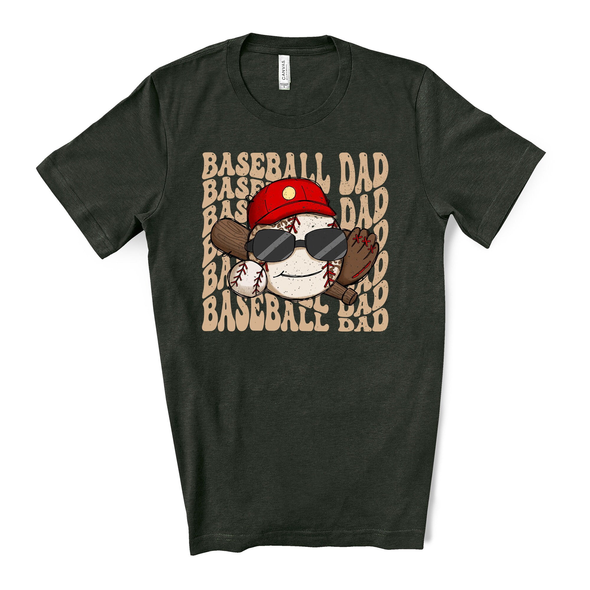 Baseball Dad Tee: Bella + Canvas Unisex Shirt