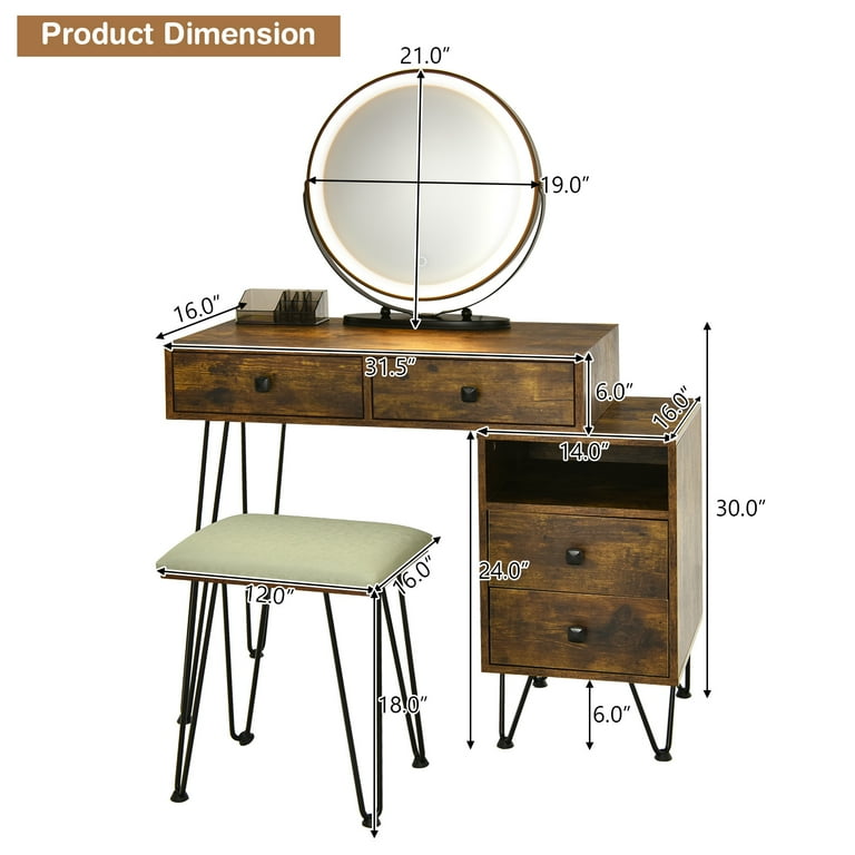 Dressing table and stool set new arrivals