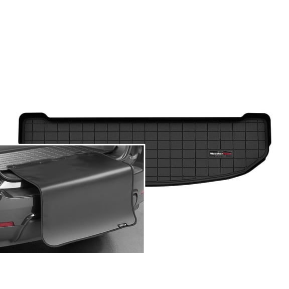 WeatherTech Cargo Trunk Liner with Bumper Protector compatible with Kia Sorento Hybrid, Sorento Plug-In Hybrid, Sorento - Behind 3rd Row w/ Bumper Protector, Black