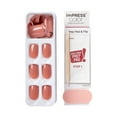 thumbnail image 4 of Impress Color Press On Nails, 'Caramel', Pink, Short Squoval, 30 Count, 4 of 5