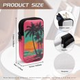 thumbnail image 6 of SEANATIVE Double Glasses Case Soft Neoprene Zipper Sunglasses Pouch with 2 Pockets, Eyewear Holder for Women Men Travel Glasses Organizer Pouch, Tropical Beach Sunset Palm Tree Pink Green Orange, 6 of 7