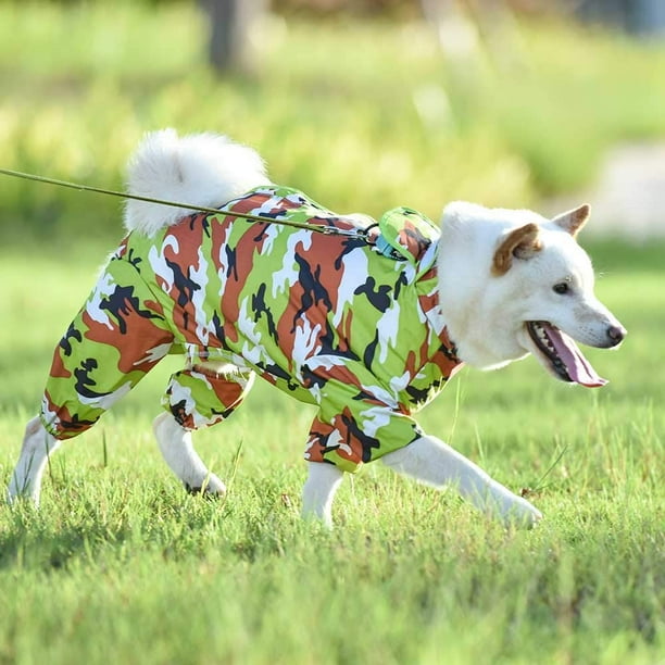 Camo top dog raincoat