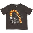 thumbnail image 3 of Inktastic Merry Christmas Red and Gold Candy Cane Boys or Girls Toddler T-Shirt, 3 of 5