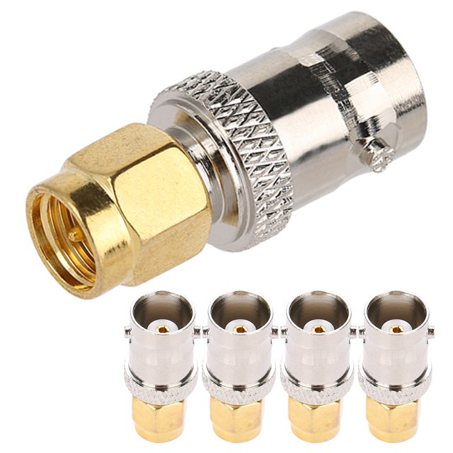 Adaptador NikouMX SMA Macho a BNC Hembra 5 Unidades Coaxial RF