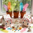 thumbnail image 4 of Box of Candy Little House Shaped Paper Multicolor Treat Container 10 PCs Pack for Easter Party, 4 of 7