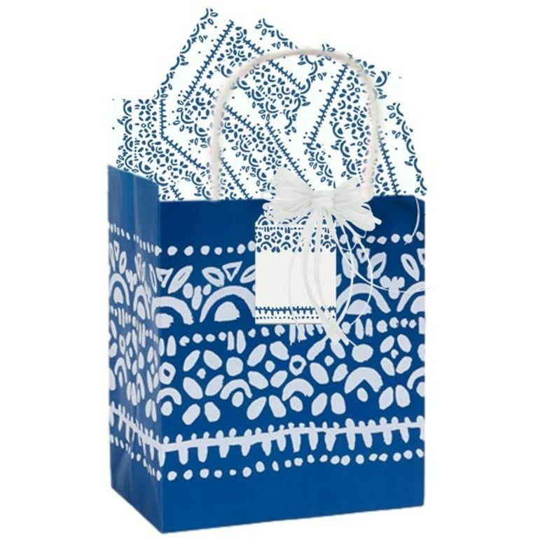 Blue and White Tissue Paper with Designs for Gift Bags Wrapping Decoupage Crafts 24 Decorative Sheets 20 inch x 30 inch Persian Lace